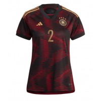 Maglie da calcio Germania Antonio Rudiger #2 Seconda Maglia Femminile Mondiali 2022 Manica Corta